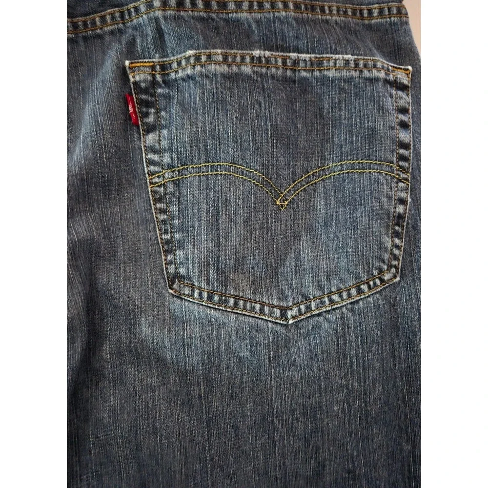 Levi's 550 Relaxed Fit Straight Blue Denim Jeans Rugged Mens‎ Sz 42 x 29